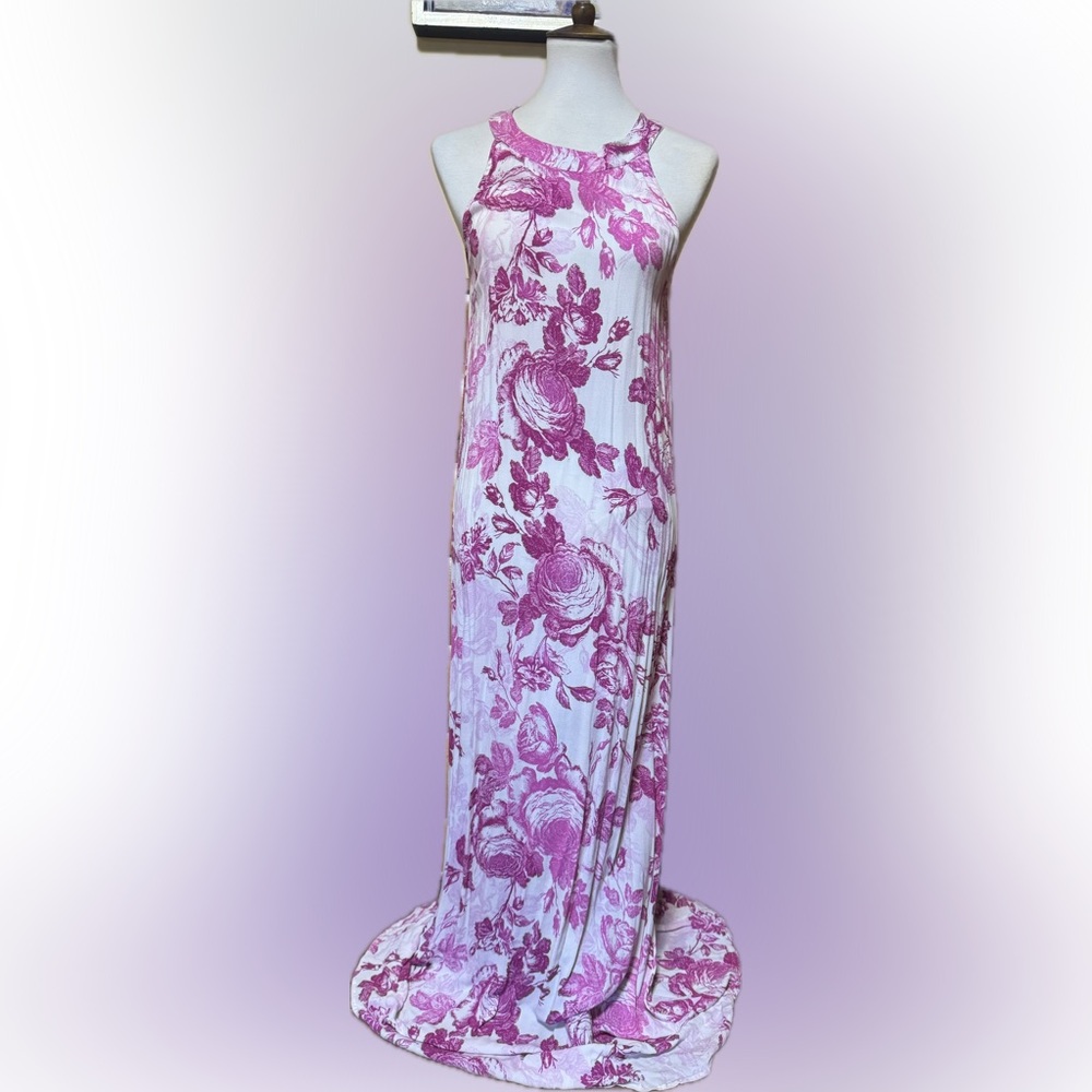 Floor length floral maxi dress